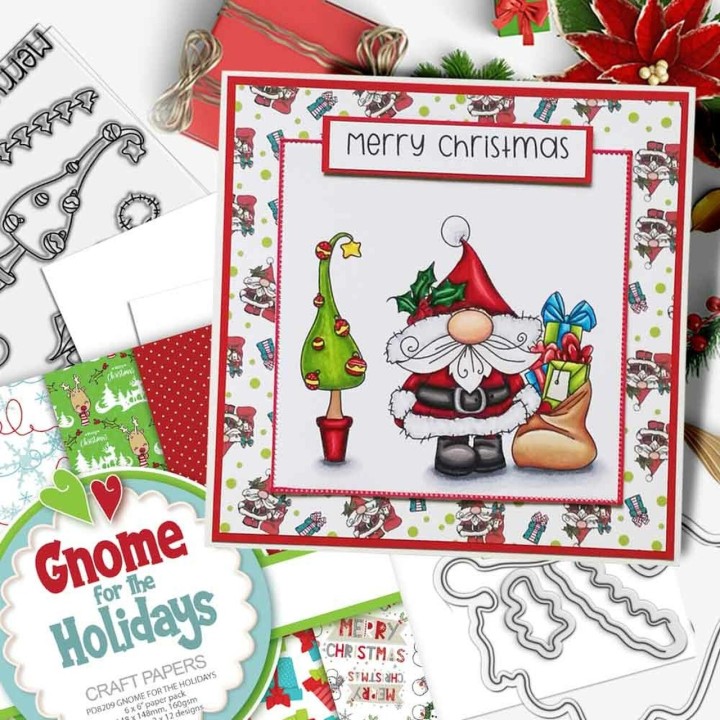 (PD8169)Polkadoodles Gnome Christmas Joy Clear Stamps