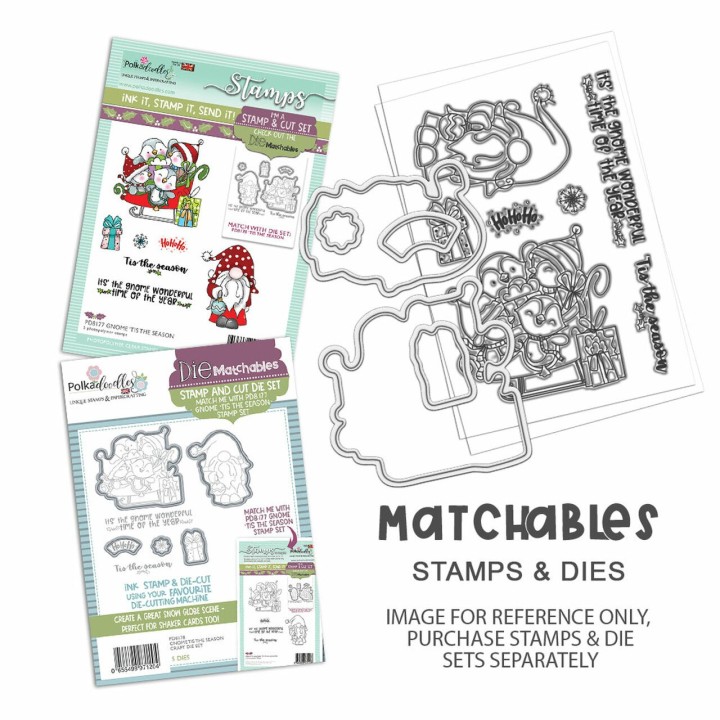 (PD8177)Polkadoodles Gnome Tis the Season Clear Stamps