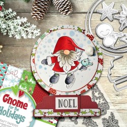 (PD8179)Polkadoodles Gnome Let it Snow Clear Stamps