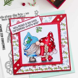 (PD8189)Polkadoodles Gnome Meet Me Under the Mistletoe Clear Stamps