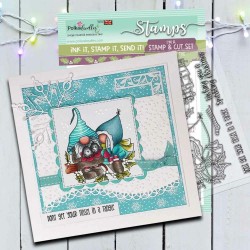 (PD8191)Polkadoodles Gnome Tinsel in a Tangle Clear Stamps