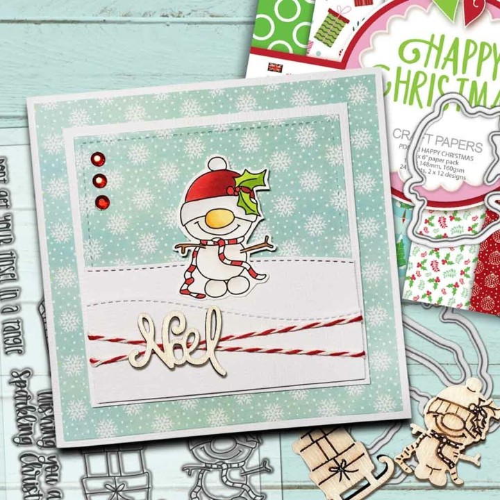 (PD8191)Polkadoodles Gnome Tinsel in a Tangle Clear Stamps