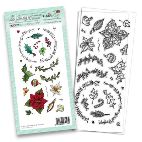 (PD8204)Polkadoodles Wonderful Christmas Clear Stamps