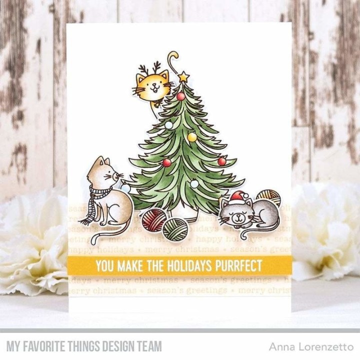 (CS-593)My Favorite Things Meowy Christmas Clear Stamps