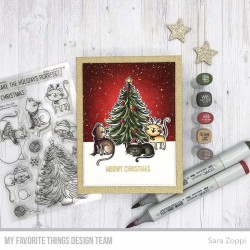 (CS-593)My Favorite Things Meowy Christmas Clear Stamps