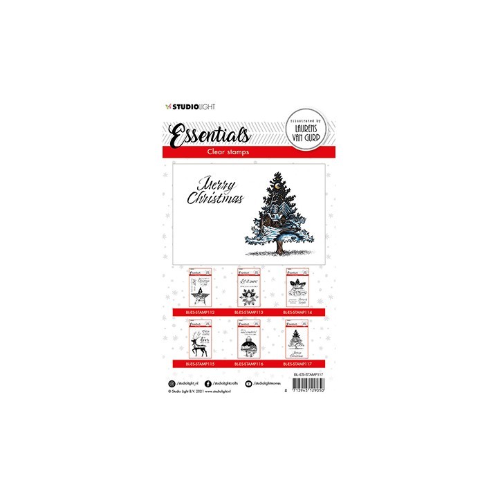 (BL-ES-STAMP117)Studio light BL Clear stamp Christmas Tree Essentials nr.117