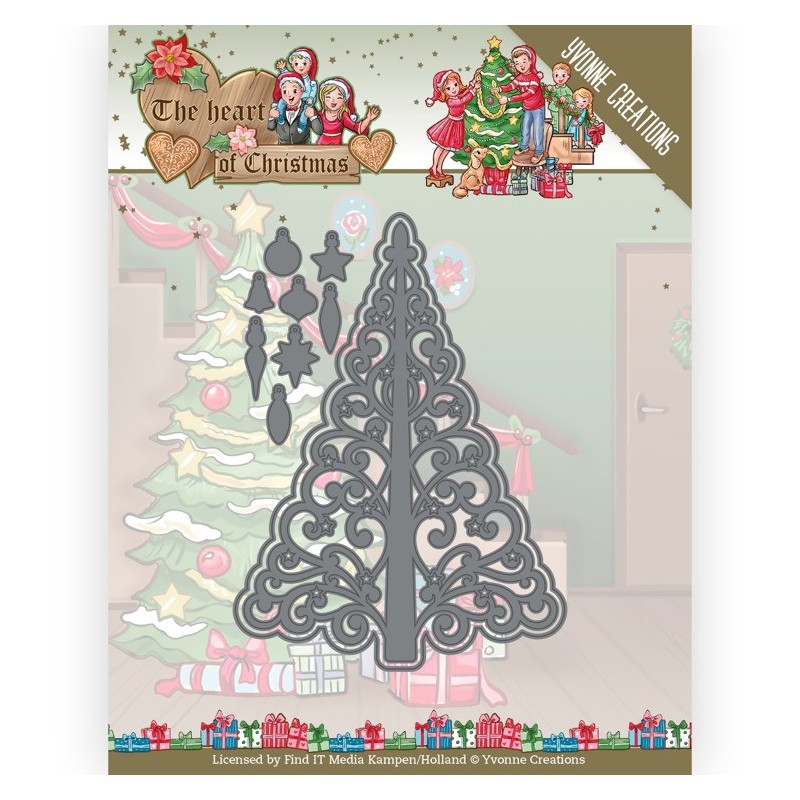 (YCD10255)Dies - Yvonne Creations - The Heart of Christmas - Twinkling Tree