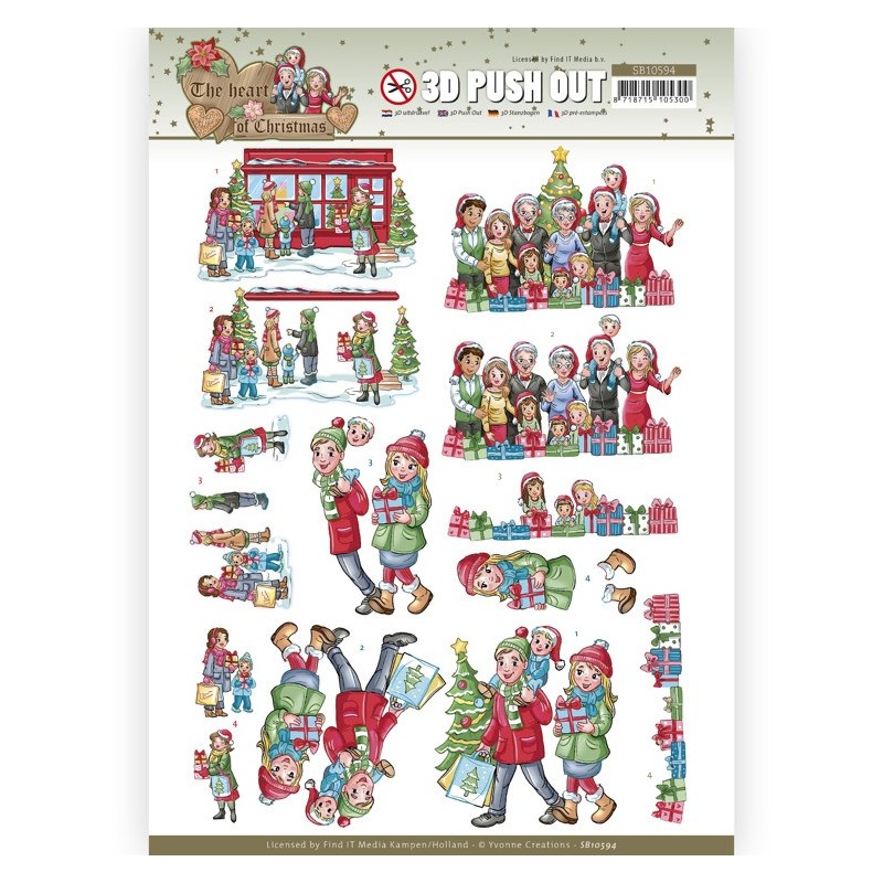 (SB10594)3D Push Out - Yvonne Creations - The Heart of Christmas - Shopping