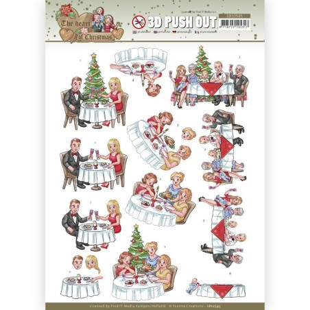 (SB10595)3D Push Out - Yvonne Creations - The Heart of Christmas - Dining