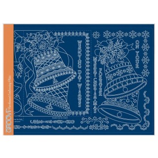 (GRO-LW-41747-16)Groovi plate A4 - LINDA'S IT'S A WRAP! - FOLDED BELLS