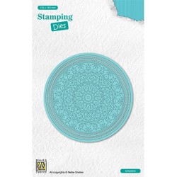 (STAD003)Nellie's choice Stamping dies Round Christmas Trees