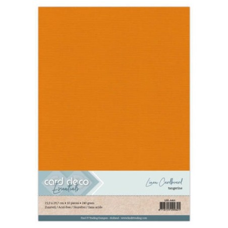 (LKK-A466)Linen Cardstock - A4 - Tangerine
