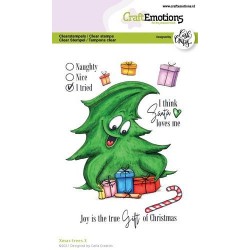 (1523)CraftEmotions clearstamps A6 - Xmas trees 3 (Eng) Carla Creaties