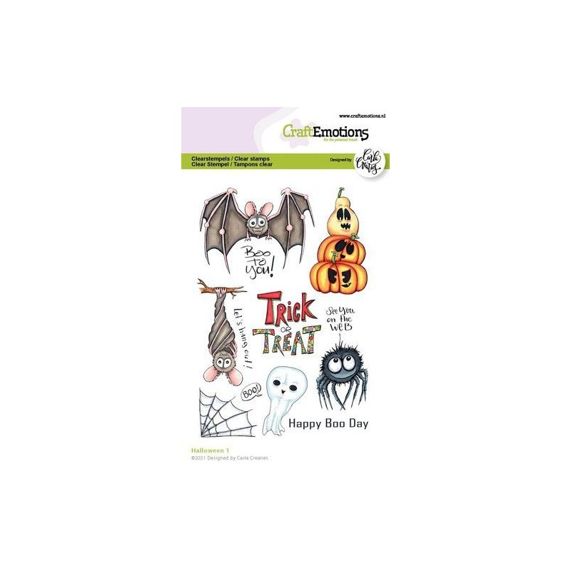 (1524)CraftEmotions clearstamps A6 - Halloween 1 (Eng) Carla Creaties