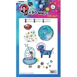 (ABM-OOTW-STAMP69)Studio light BM Clear Stamp Walk-about Out Of This World nr.69