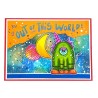 (ABM-OOTW-STAMP71)Studio light ABM Clear Stamp Space Cats Out Of This World nr.71