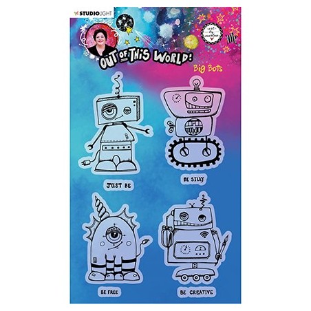 (ABM-OOTW-STAMP73)Studio Light ABM Clear Stamp Big Bots Out Of This World nr.73