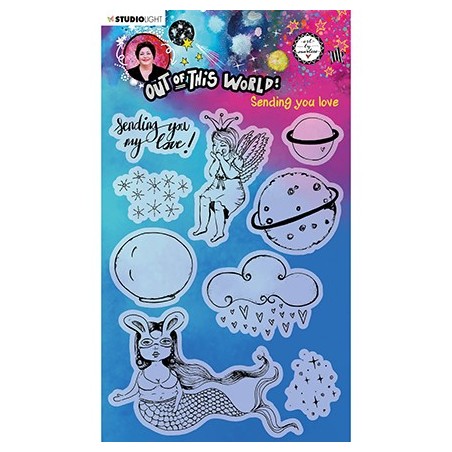 (ABM-OOTW-STAMP72)Studio Light ABM Clear Stamp Sending you love Out Of This World nr.72