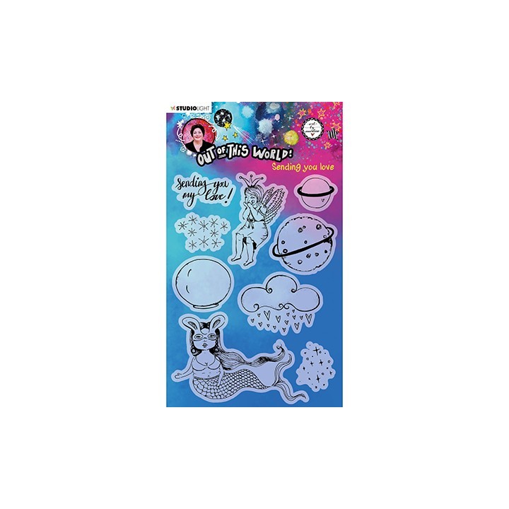 (ABM-OOTW-STAMP72)Studio Light ABM Clear Stamp Sending you love Out Of This World nr.72
