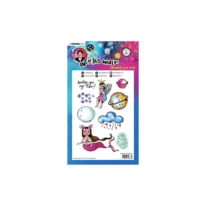 (ABM-OOTW-STAMP72)Studio Light ABM Clear Stamp Sending you love Out Of This World nr.72
