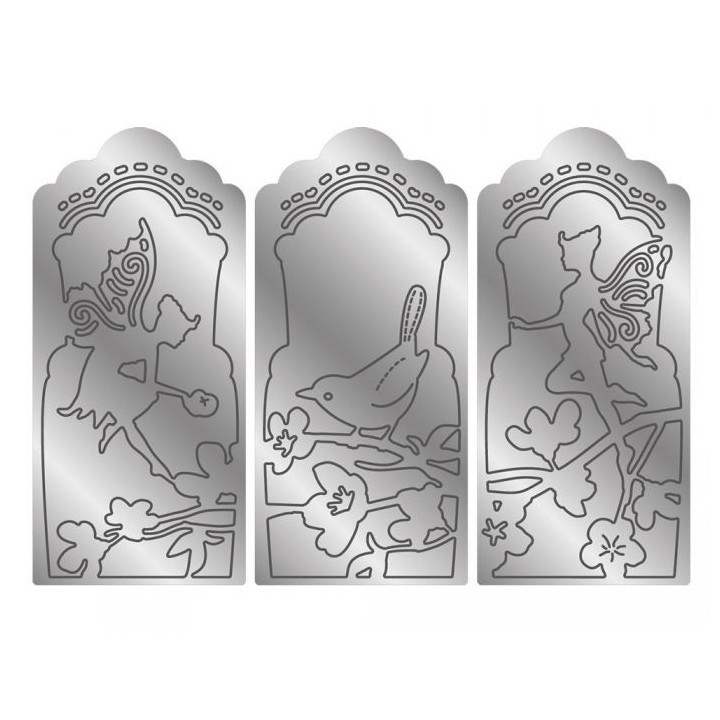 (GEM-MD-ELE-FAIFL)Gemini Triptych Fairies & Florals Elements Dies