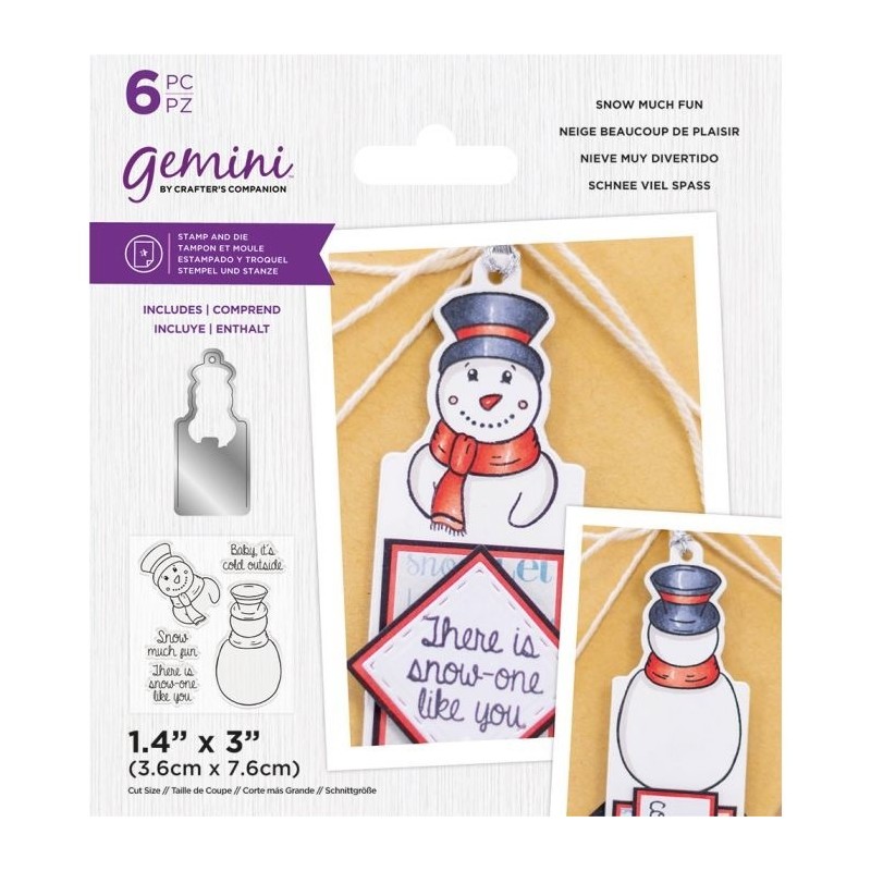 (GEM-STD-SMF)Gemini Snow Much Fun Stamp & Die