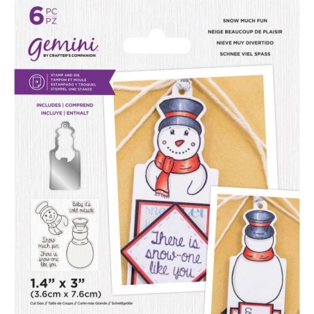 (GEM-STD-SMF)Gemini Snow Much Fun Stamp & Die