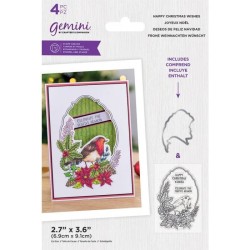 (GEM-STD-HACHWI)Gemini Happy Christmas Wishes Stamp & Die