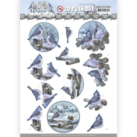 (SB10600)3D Push Out - Amy Design - Awesome Winter - Winter Birds