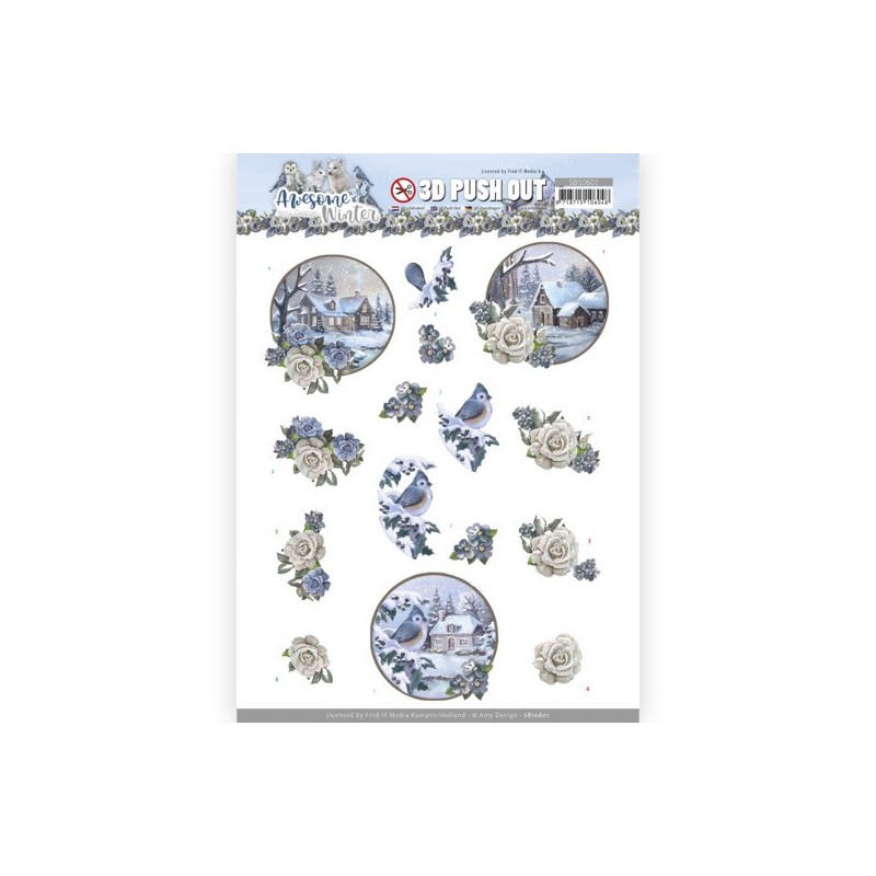 (SB10601)3D Push Out - Amy Design - Awesome Winter - Winter Village