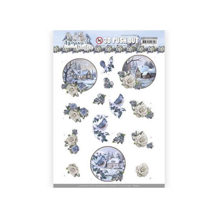 (SB10601)3D Push Out - Amy Design - Awesome Winter - Winter Village