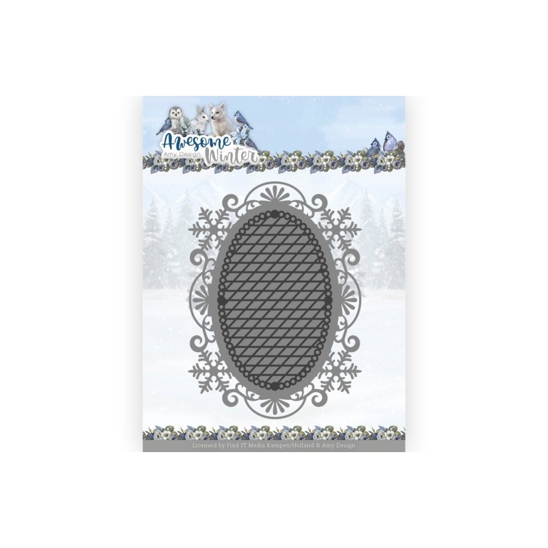 (ADD10253)Dies - Amy Design - Awesome Winter - Winter Lace Oval
