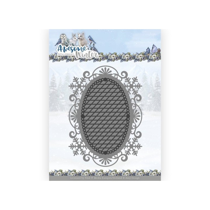 (ADD10253)Dies - Amy Design - Awesome Winter - Winter Lace Oval