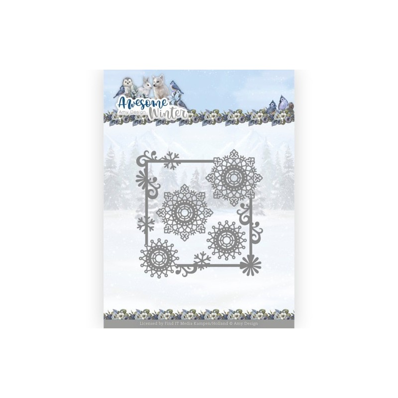 (ADD10256)Dies - Amy Design - Awesome Winter - Winter Swirl Square