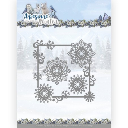 (ADD10256)Dies - Amy Design - Awesome Winter - Winter Swirl Square