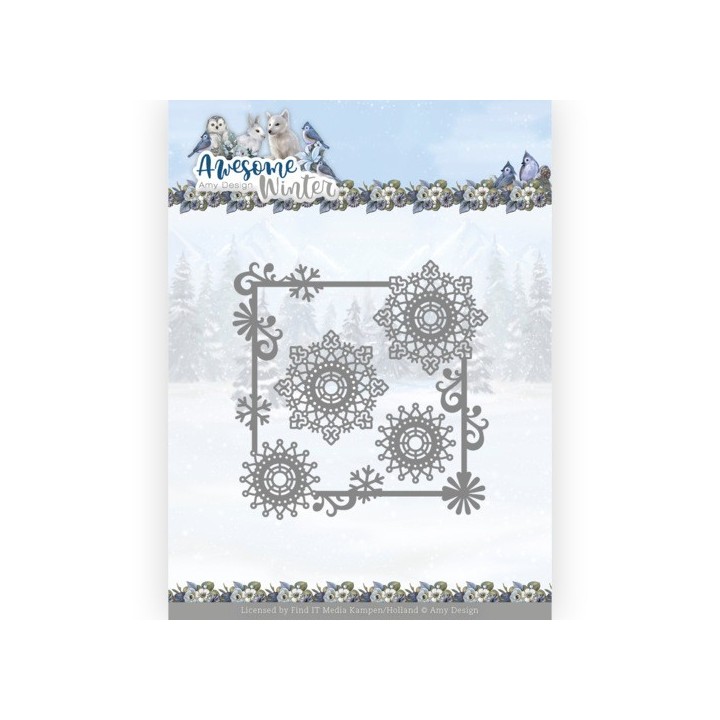 (ADD10256)Dies - Amy Design - Awesome Winter - Winter Swirl Square