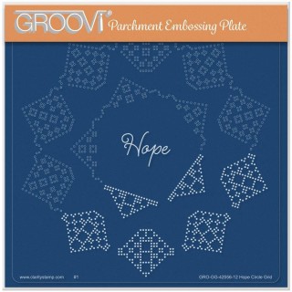 (GRO-GG-42056-12)Groovi Grid Plate JOSIE DAVIDSON'S HOPE CIRCULAR LACE DUET