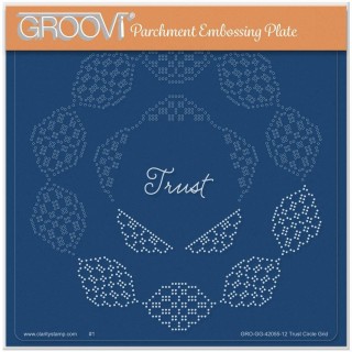 (GRO-GG-42055-12)Groovi Grid Plate JOSIE DAVIDSON'S TRUST CIRCULAR LACE DUET
