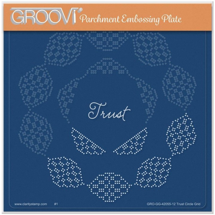 (GRO-GG-42055-12)Groovi Grid Plate JOSIE DAVIDSON'S TRUST CIRCULAR LACE DUET