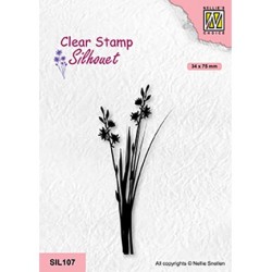 (SIL107)Nellie`s Choice Clearstamp - Flowers-20