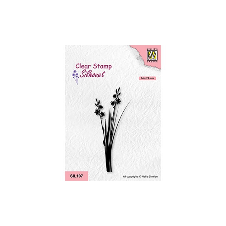 (SIL107)Nellie`s Choice Clearstamp - Flowers-20