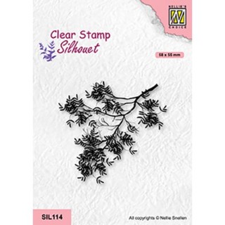 (SIL114)Nellie`s Choice Clearstamp - Acacia Branch