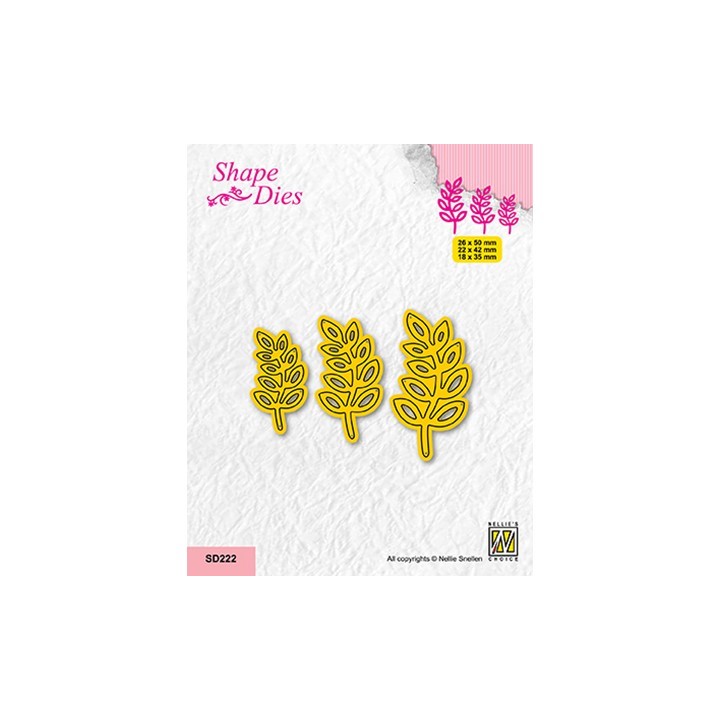 (SD222)Nellie's shape dies Set of 3 Branches-1