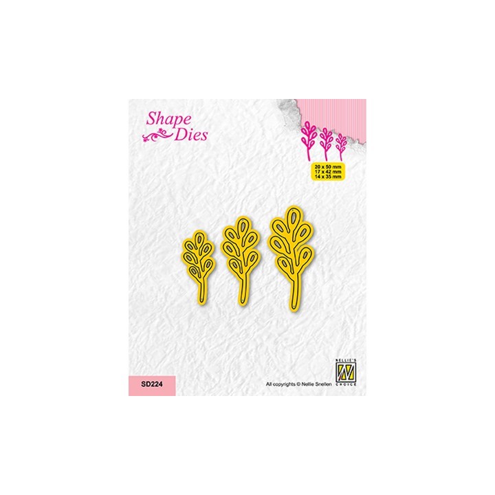 (SD224)Nellie's shape dies Set of 3 Branches-3