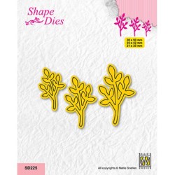 (SD225)Nellie's shape dies Set of 3 Branches-4