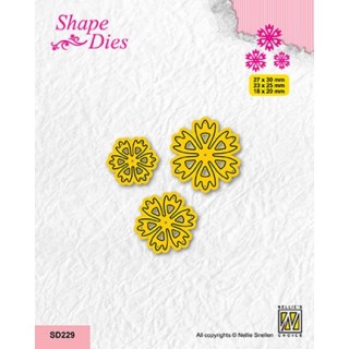 (SD229)Nellie's shape dies Set of 3 Flowers-8