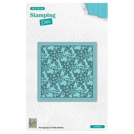 (STAD005)Nellie's choice Stamping dies Square Flowers