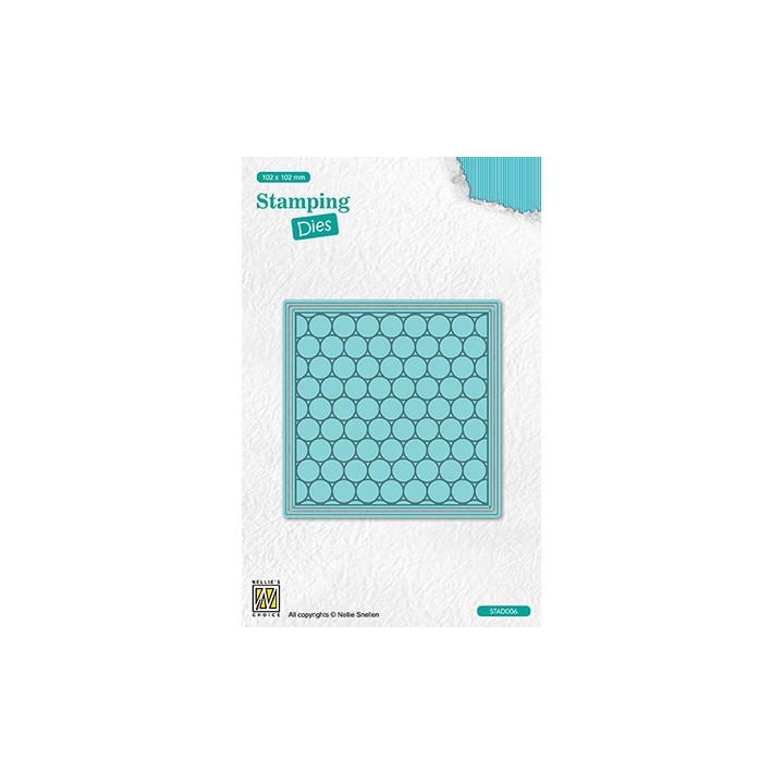 (STAD006)Nellie's choice Stamping dies Square Blubbles