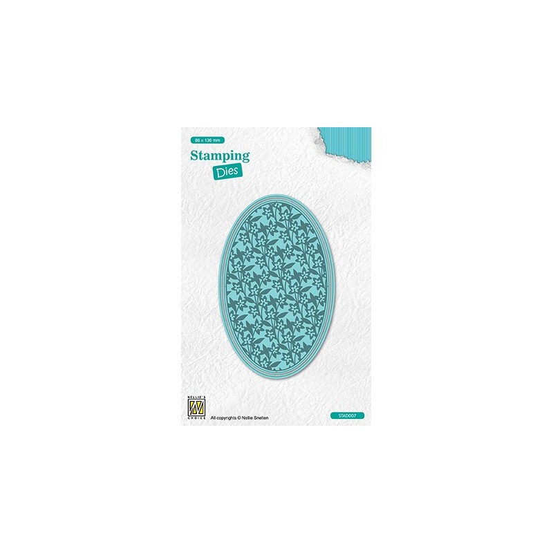 (STAD007)Nellie's choice Stamping dies Round Oval flowers
