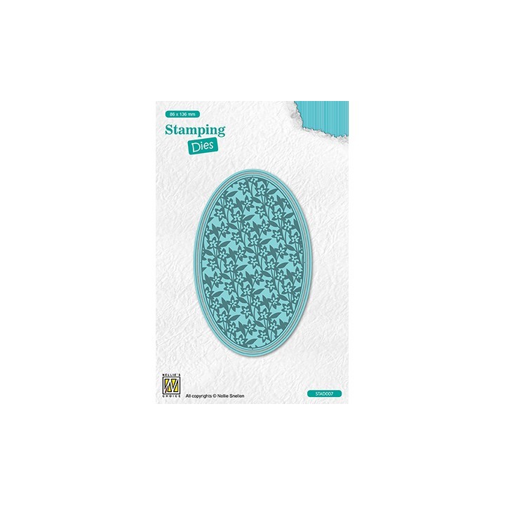 (STAD007)Nellie's choice Stamping dies Round Oval flowers